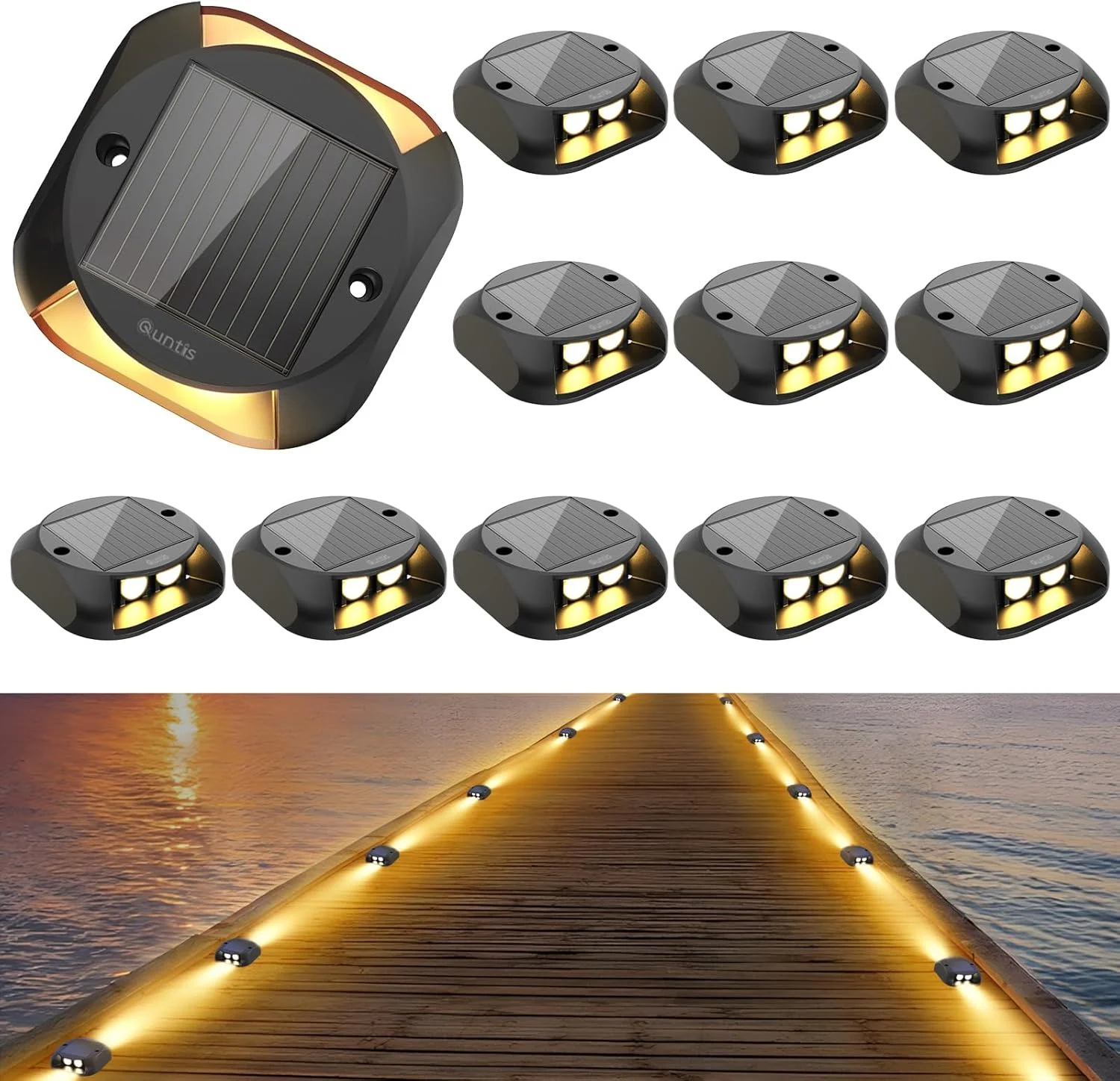 چراغ های خورشیدی عرشه 8 عددی، چراغ زمینی خورشیدی سفید گرم IP65 ضد آب، چراغ های راهروی مقاوم در برابر فشار 3 تن برای پله باغ راهرو پیاده رو پاسیو درب ورودی، 8 عدد چراغ های خورشیدی عرشه 8 عددی، چراغ زمینی خورشیدی سفید گرم IP65 ضد آب، چراغ های راهروی مقاوم در برابر فشار 3 تن برای پله باغ راهرو پیاده رو پاسیو درب ورودی، 8 عدد