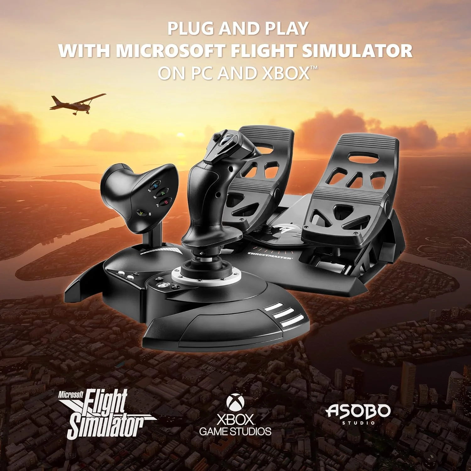 ست کامل شبیه ساز پرواز Thrustmaster T-Flight (Xbox Series X/S، One، Windows)