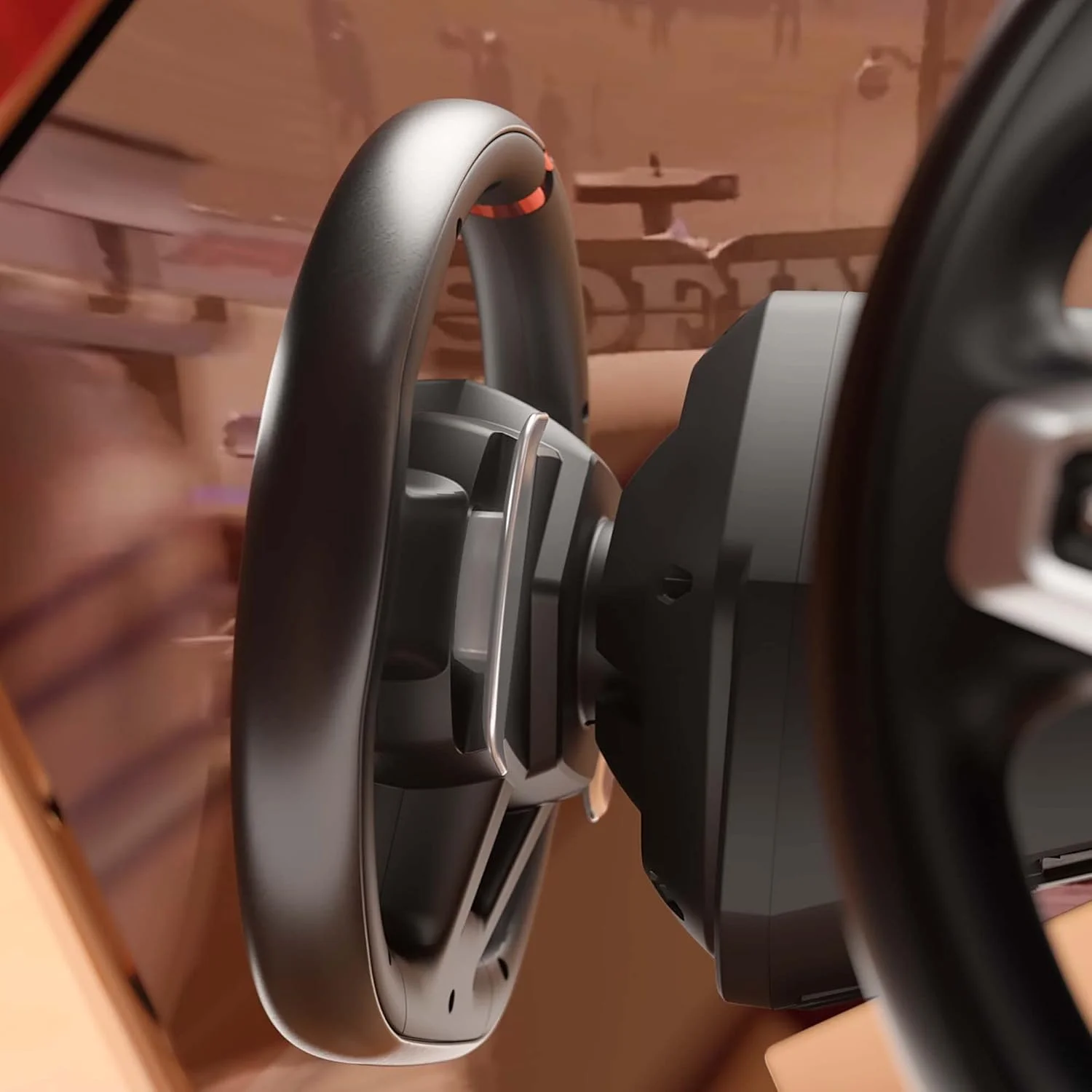 فرمان مسابقه و پدال های مغناطیسی Thrustmaster T248، درایو HYBRID، شیفترهای پدال مغناطیسی، بازخورد نیروی پویا، صفحه نمایش با اطلاعات مسابقه (PS5، PS4، PC)