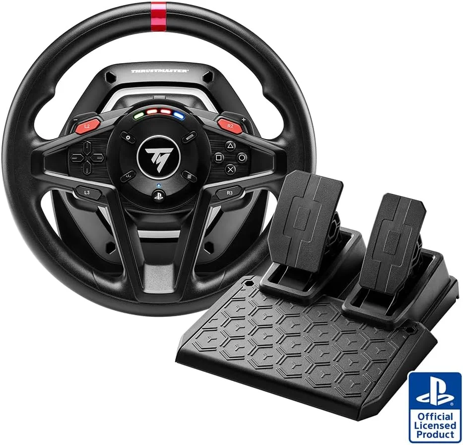 فرمان مسابقه Thrustmaster T128 با بازخورد نیرو و پدال‌های مغناطیسی (PS5، PS4، PC)