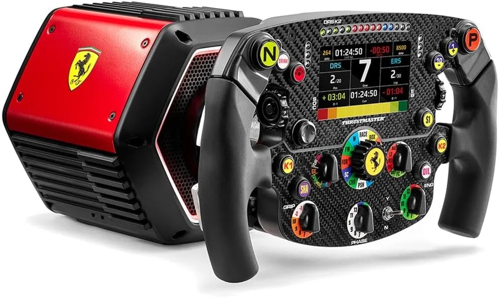 شبیه ساز THRUSTMASTER T818 Ferrari SF1000، دایرکت درایو، فرمان مسابقه ای فورس فیدبک سیم ریسینگ برای کامپیوتر، دارای مجوز رسمی از فراری (PC)