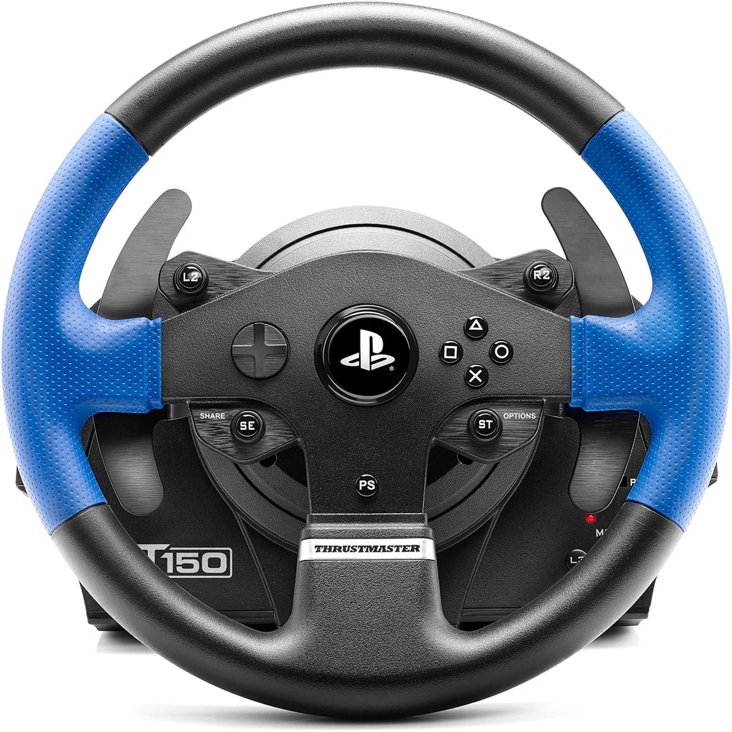فرمان بازی Thrustmaster T150 Force Feedback (Ps5 /Ps4 / Ps3 / Pc)، مشکی/آبی