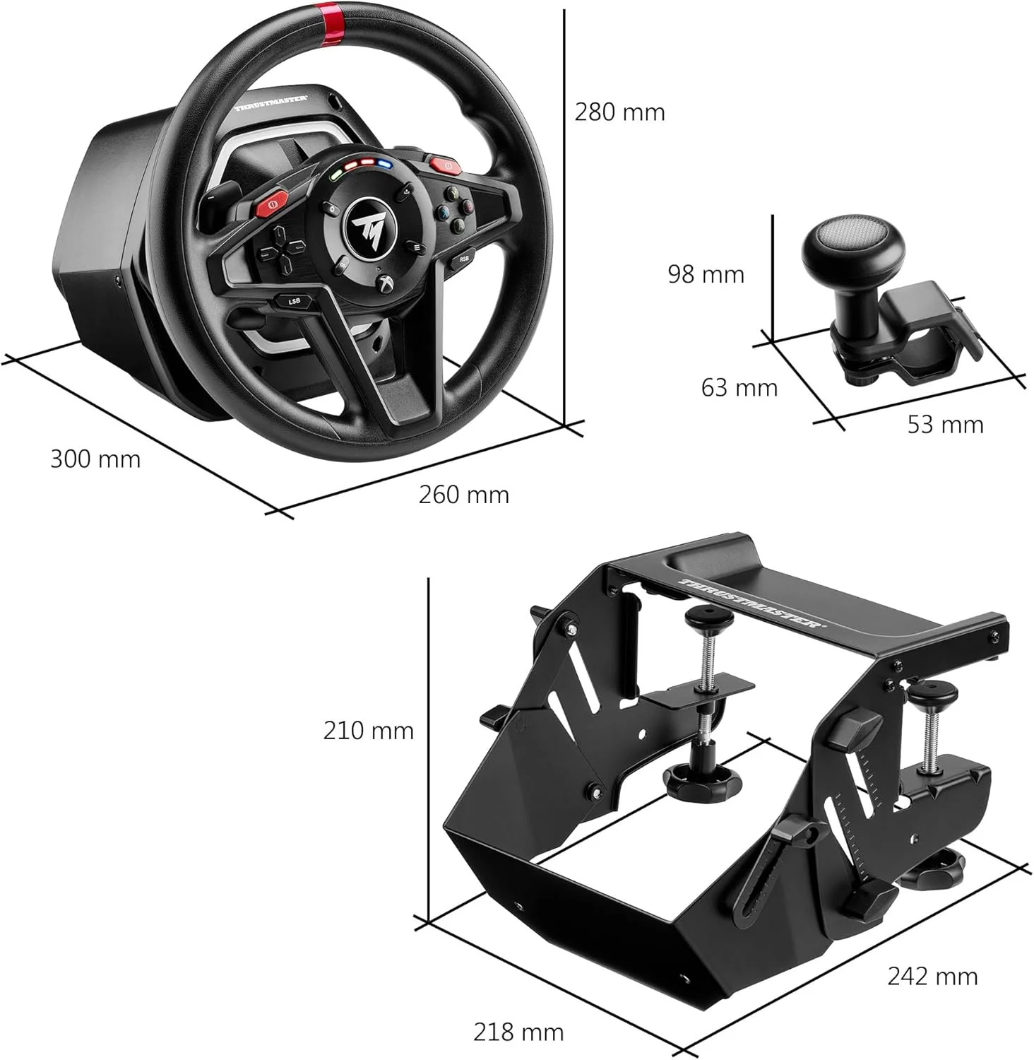 بسته Thrustmaster T128 SimTask، فرمان مسابقه T128، سیستم نصب کیت فرمان برای بازی های شبیه سازی (Xbox/PC)