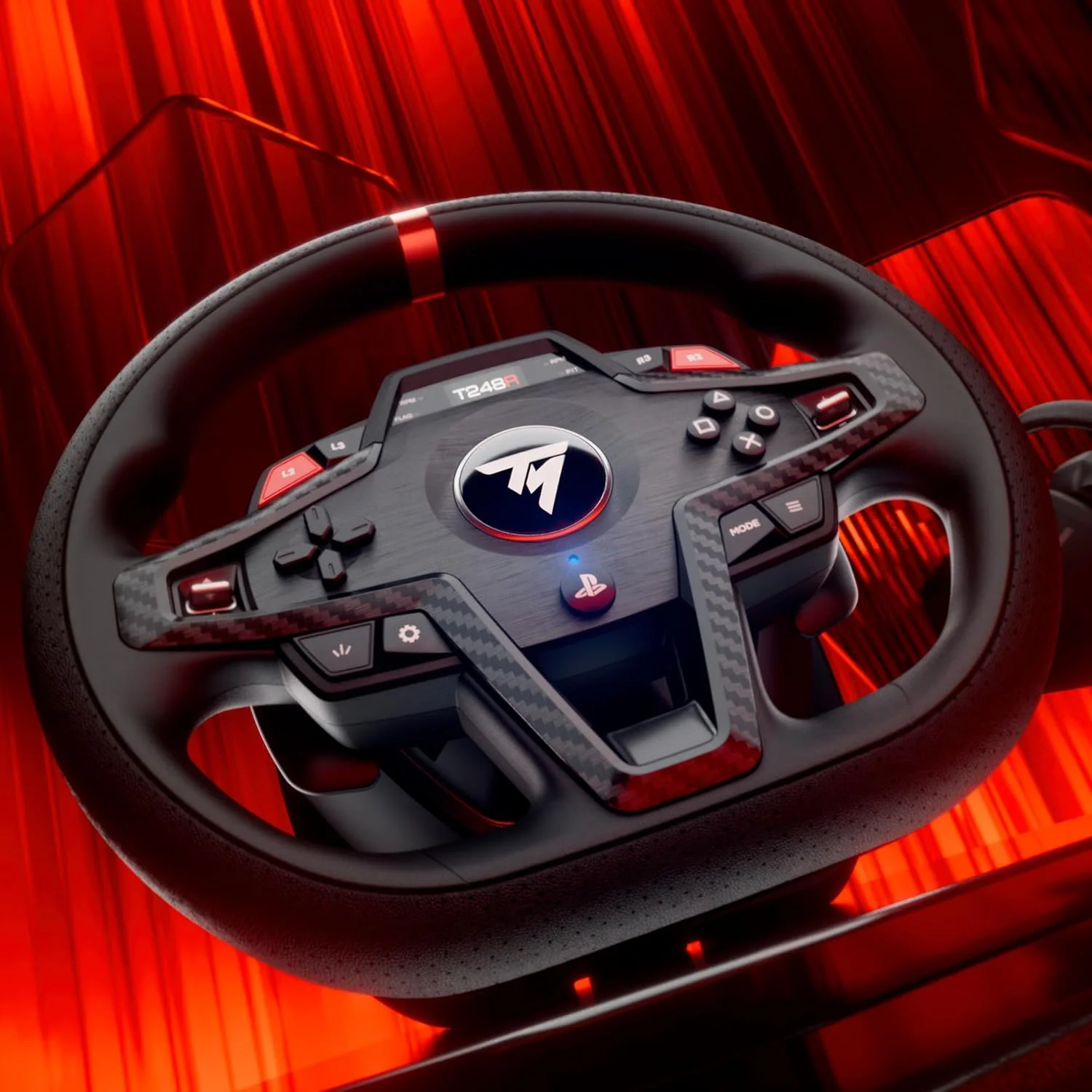 فرمان و پدال مسابقه Thrustmaster T248R با فیدبک نیروی 3.1 نیوتن متر، برای PS5، PS4 و PC فرمان و پدال مسابقه Thrustmaster T248R با فیدبک نیروی 3.1 نیوتن متر، برای PS5، PS4 و PC