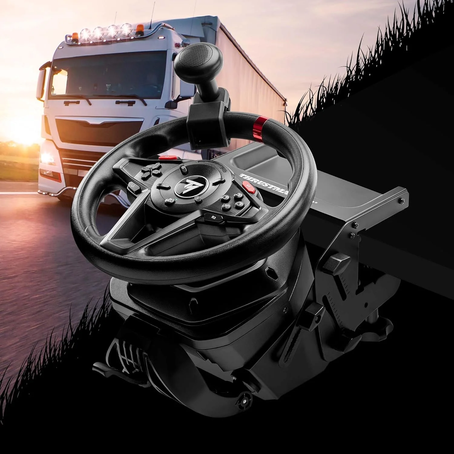 بسته Thrustmaster T128 SimTask، فرمان مسابقه T128 و کیت اتصال فرمان برای بازی شبیه‌سازی (سازگار با پلی استیشن 5 و کامپیوتر)