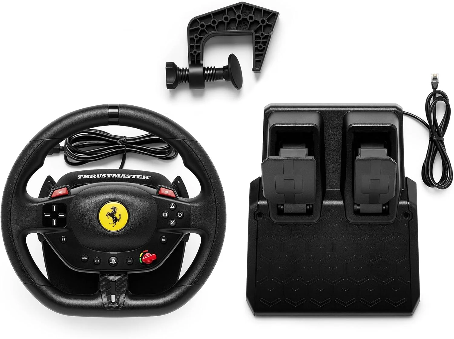 فرمان مسابقه Thrustmaster T98 Ferrari 296 GTB برای PS5، PS4، PC