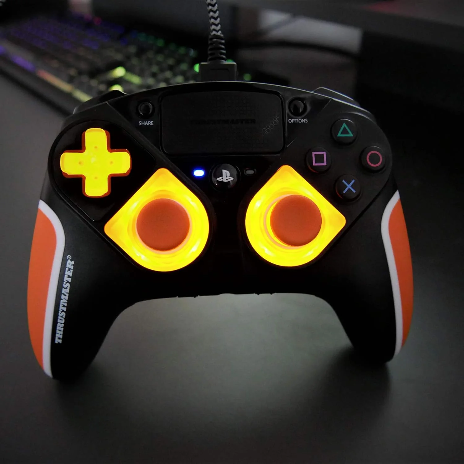 دسته بازی Thrustmaster ESWAP S PRO CONTROLLER LED ORANGE CRYSTAL نسخه محدود، دارای مجوز رسمی برای Xbox Series X|S - انحصاری آمازون