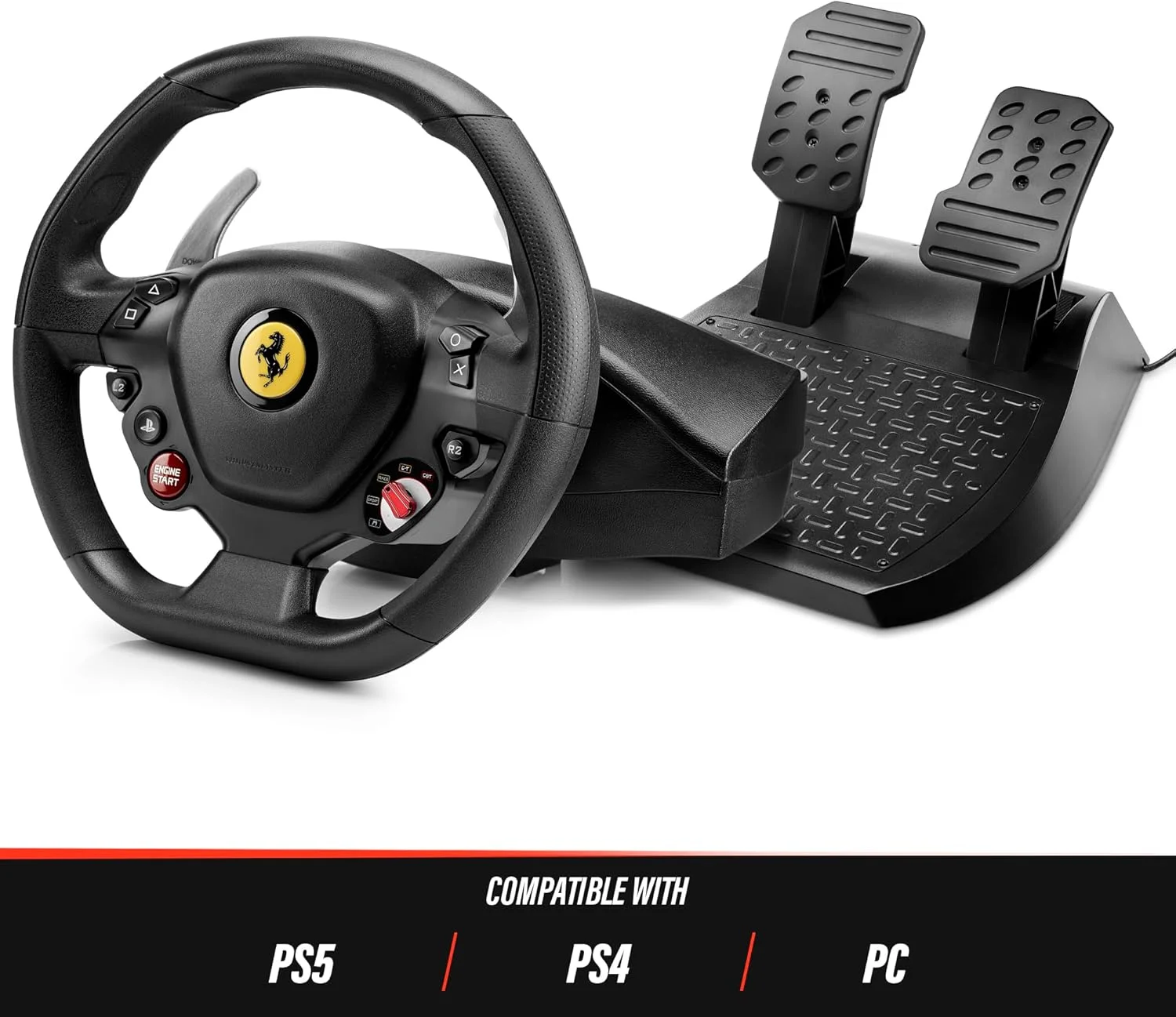 فرمان مسابقه Thrustmaster T80 Ferrari 488 GTB Edition مخصوص PS4