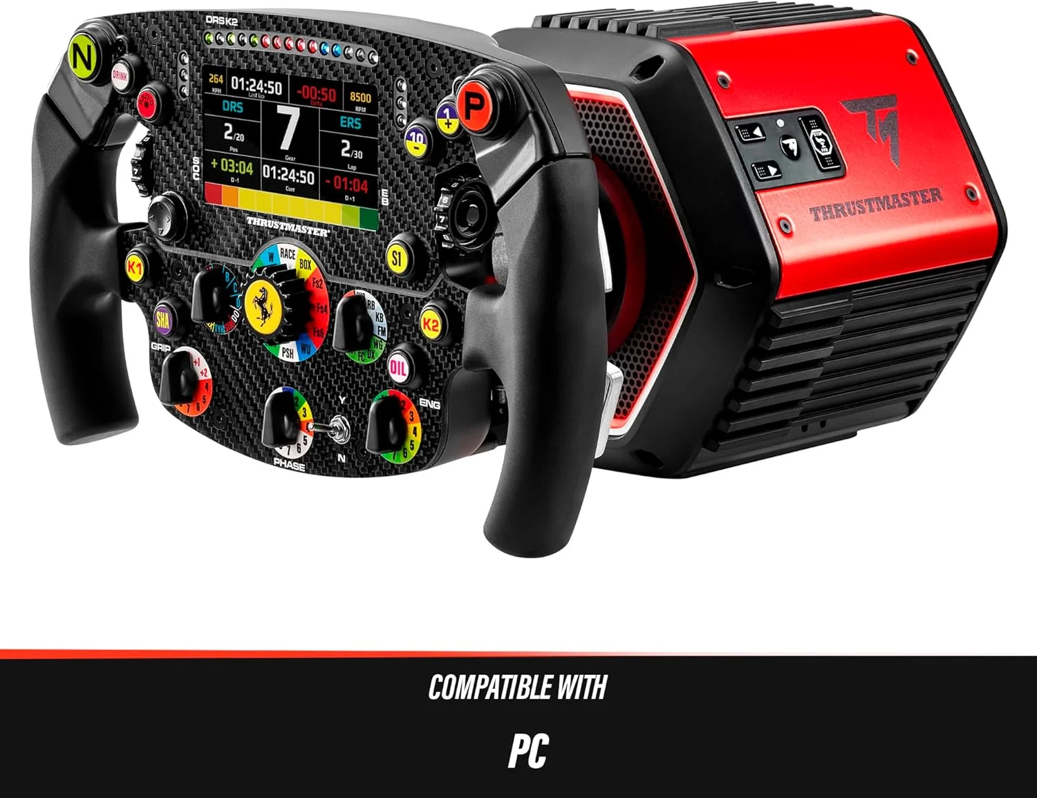 شبیه ساز Thrustmaster T818 Ferrari SF1000، دایرکت درایو، فرمان مسابقه ای فورس فیدبک سیم ریسینگ برای کامپیوتر