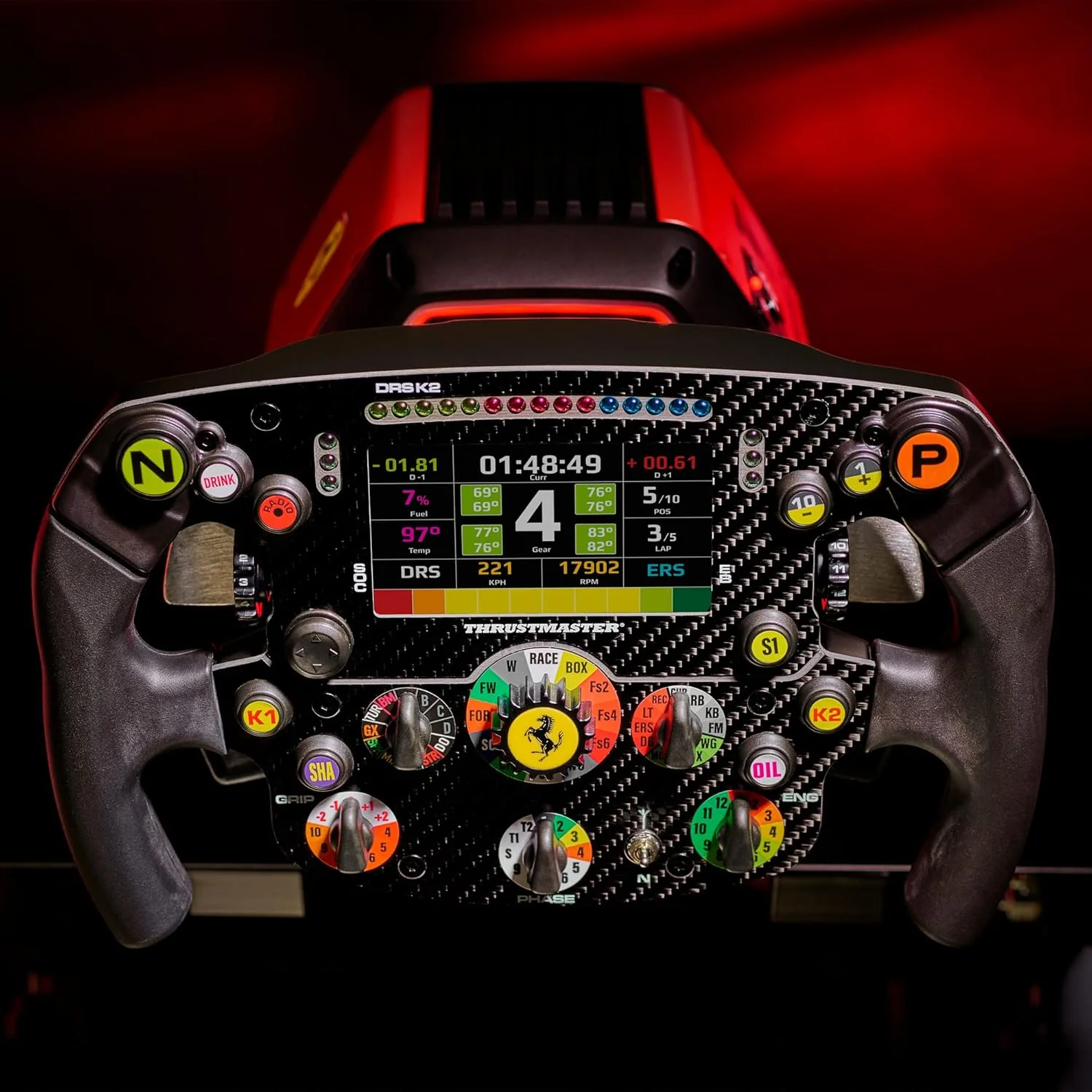 شبیه ساز Thrustmaster T818 Ferrari SF1000، دایرکت درایو، فرمان مسابقه ای فورس فیدبک سیم ریسینگ برای کامپیوتر
