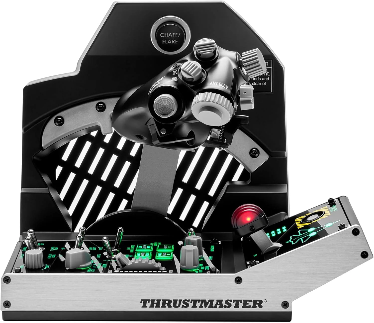 پک ماموریت Thrustmaster Viper TQS برای PC، سیستم کوادرانت دریچه گاز فلزی، شامل دریچه گاز و پنل کنترل، دقت اثر هال، 64 دکمه عملکرد، 6 محور، دارای مجوز از نیروی هوایی ایالات متحده