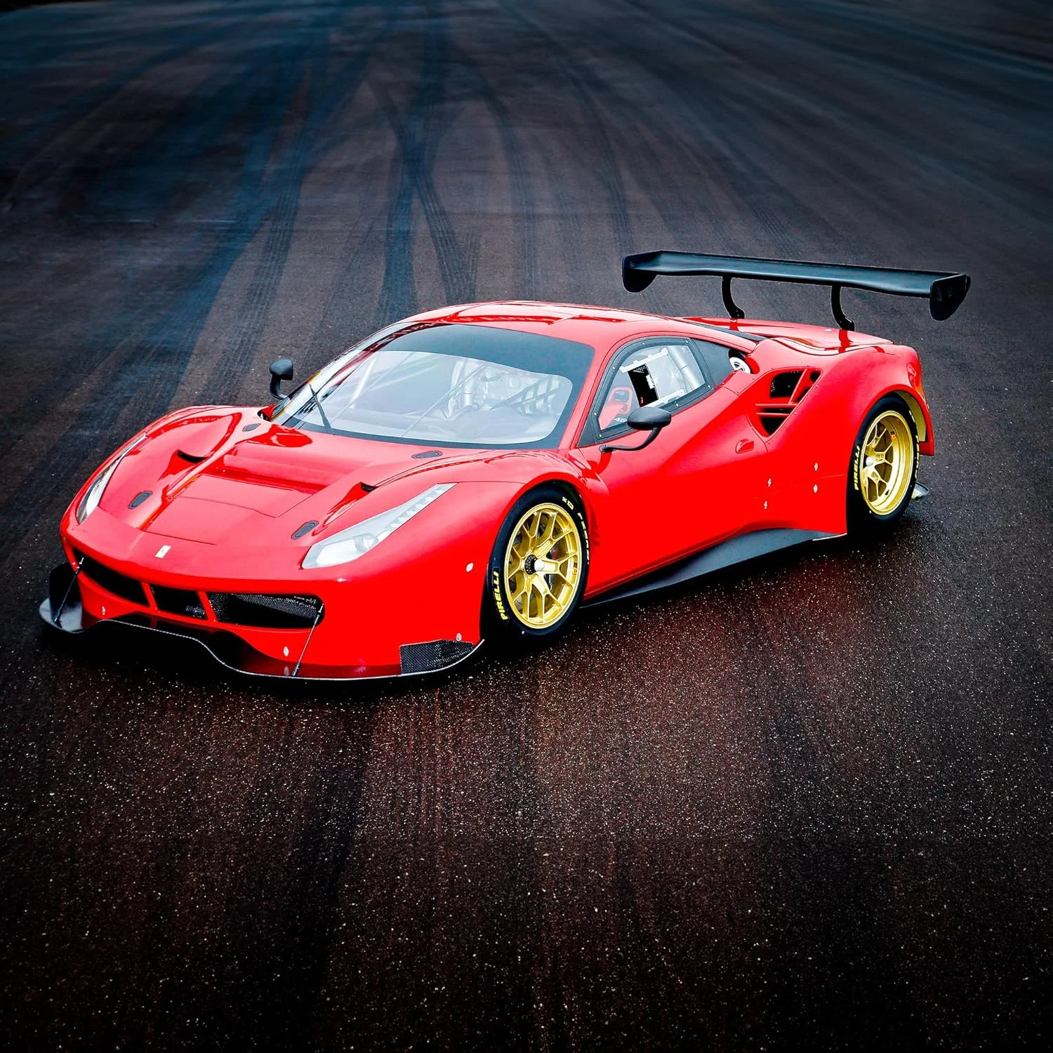 افزونه فرمان مسابقه ای Thrustmaster Ferrari 488 GT3، رینگ فرمان مسابقه، PC، PS5، PS4، Xbox Series X|S، Xbox One، دارای مجوز رسمی از Ferrari - مشکی