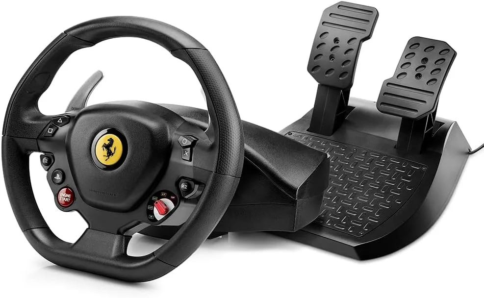 فرمان بازی Thrustmaster T80 RW Ferrari 488 GTB - تجربه رانندگی واقعی برای پلی استیشن - پادشاه پیست شوید - PC/PS4/PS5