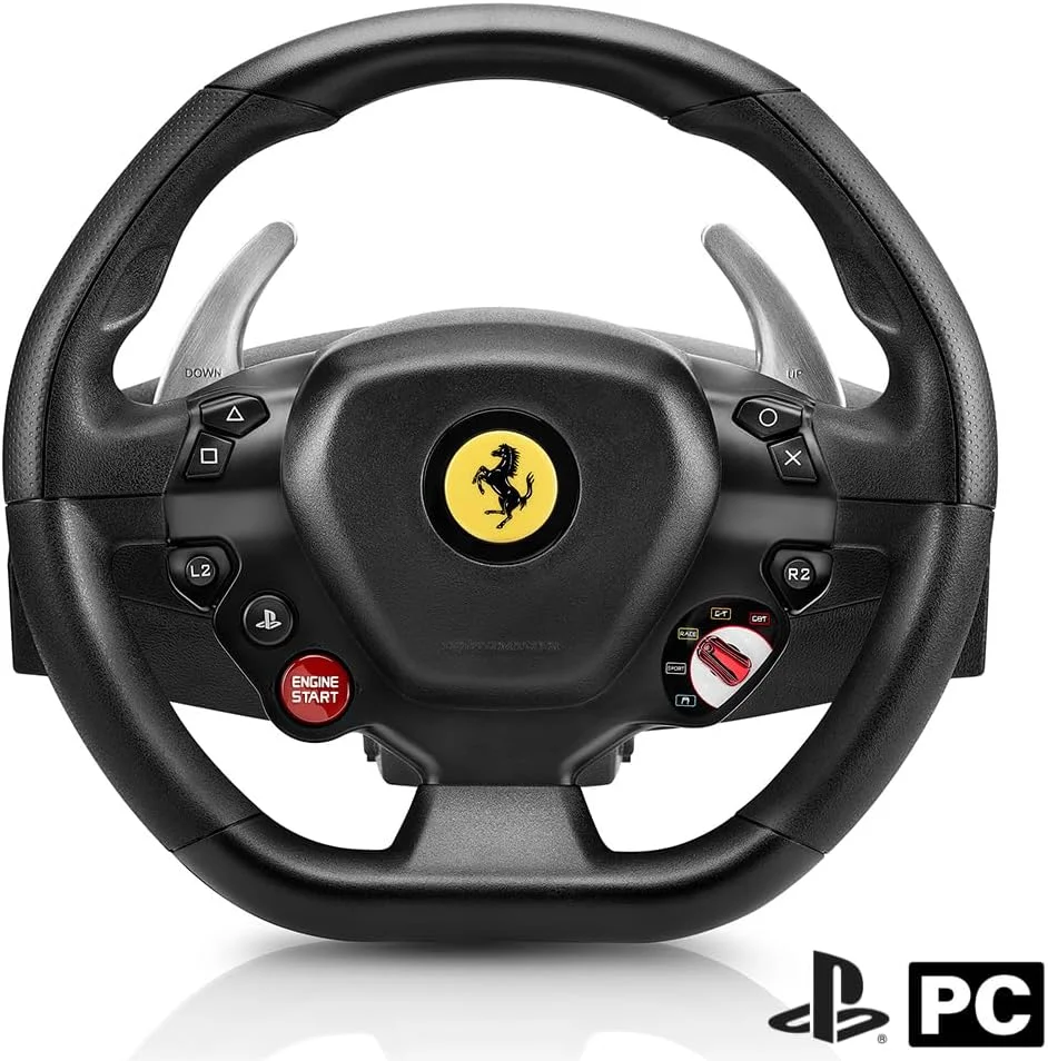 فرمان بازی Thrustmaster T80 RW Ferrari 488 GTB - تجربه رانندگی واقعی برای پلی استیشن - پادشاه پیست شوید - PC/PS4/PS5