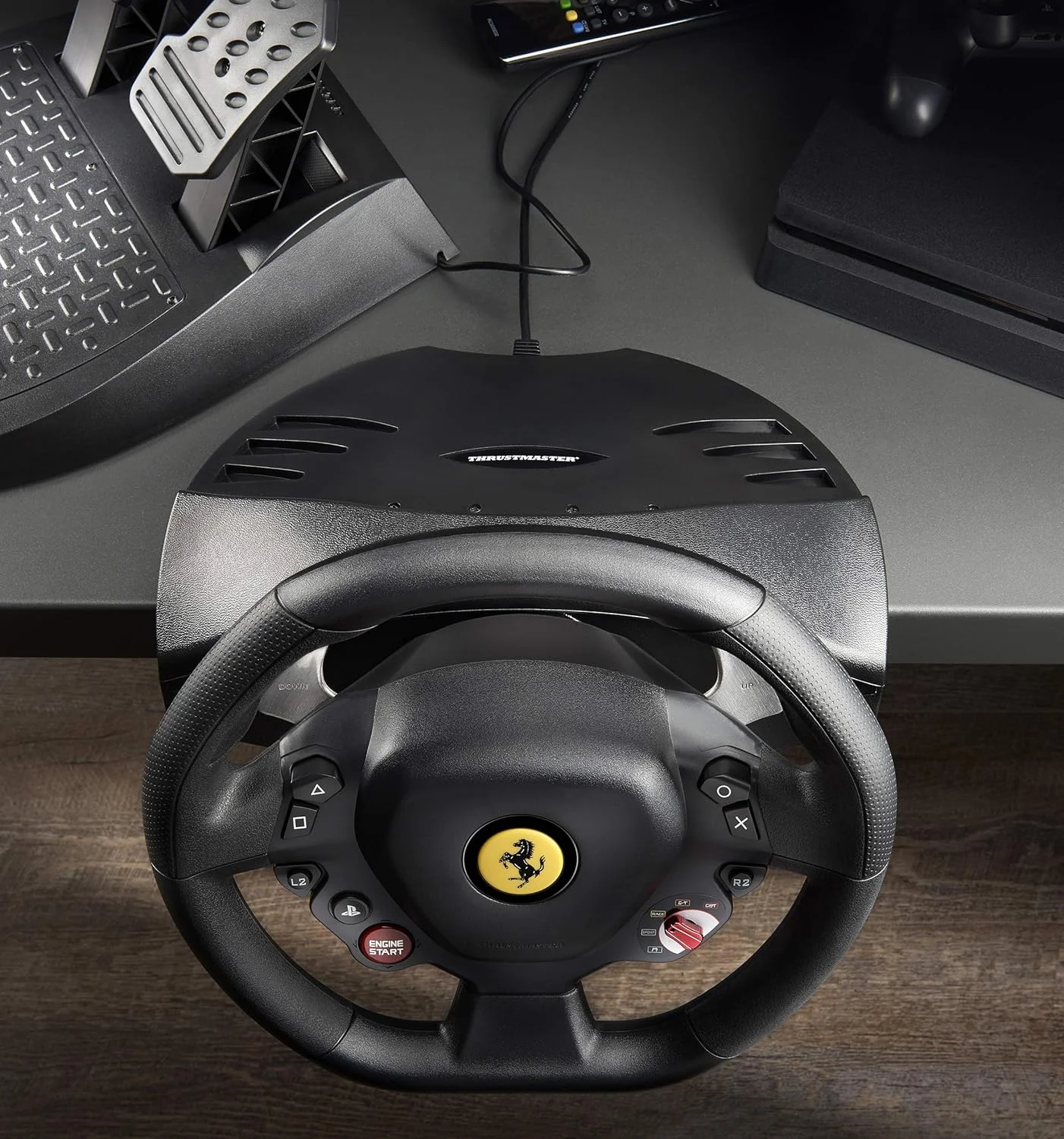 فرمان بازی Thrustmaster T80 RW Ferrari 488 GTB - تجربه رانندگی واقعی برای پلی استیشن - پادشاه پیست شوید - PC/PS4/PS5