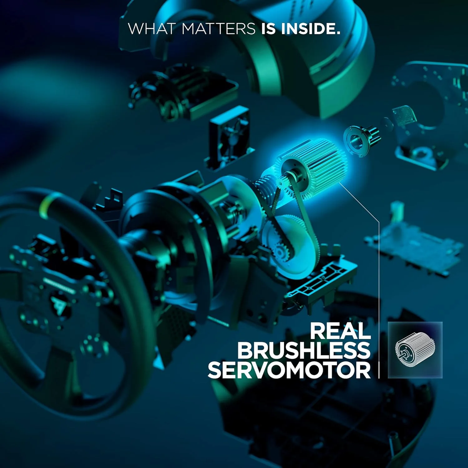 فرمان مسابقه Thrustmaster TX نسخه چرمی، فرمان و پدال مسابقه، Xbox Series X|S، بازخورد نیرو، موتور بدون جاروبک، سیستم دو تسمه، فناوری مغناطیسی، فرمان قابل تعویض
