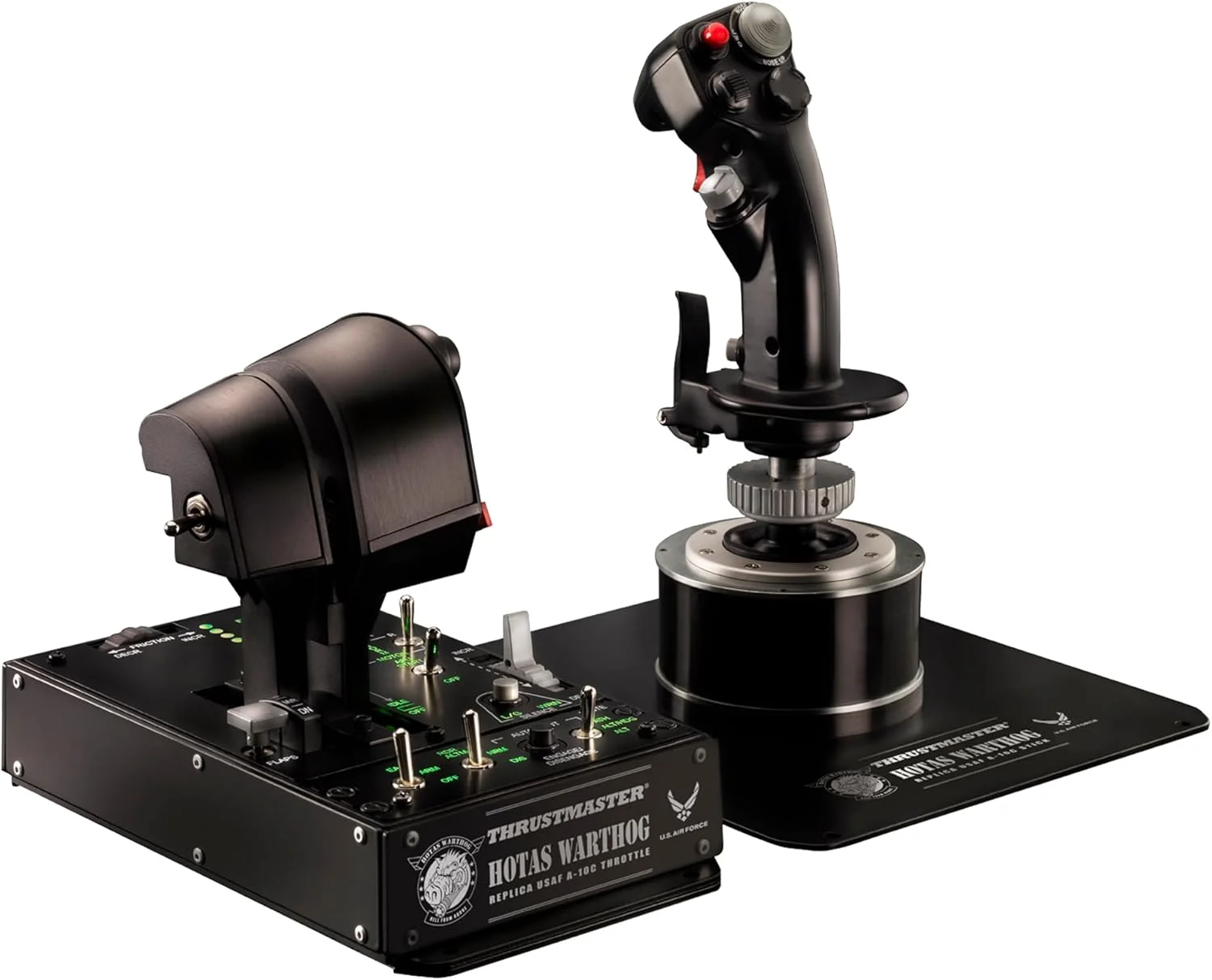 Thrustmaster Hotas Warthog - اهرم گاز دوتایی و استیک کنترل با فناوری دقیق HallEffect H.E.A.R.T برای کامپیوتر