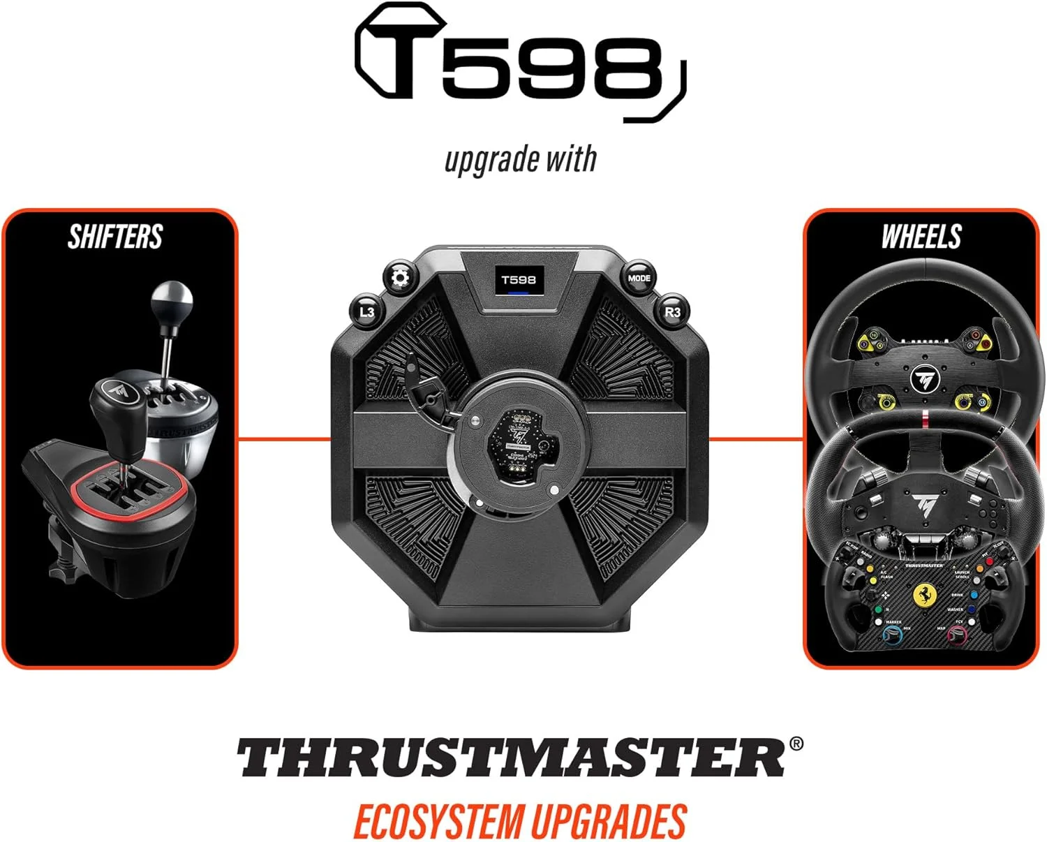 فرمان مسابقه Thrustmaster T598 با فیدبک نیروی Direct Axial Drive برای PS5، PS4، PC فرمان مسابقه Thrustmaster T598 با فیدبک نیروی Direct Axial Drive برای PS5، PS4، PC