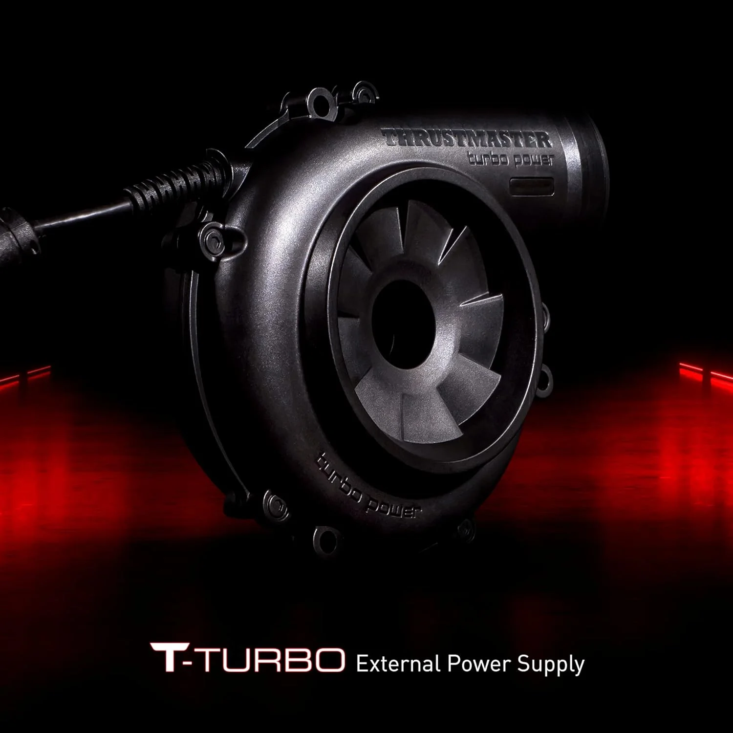 فرمان مسابقه Thrustmaster T-GT II به همراه مجموعه 3 پدال، PS5، PS4، PC، بازخورد نیروی بلادرنگ، موتور 40 واتی بدون جاروبک، سیستم دو تسمه، فناوری مغناطیسی، فرمان قابل تعویض