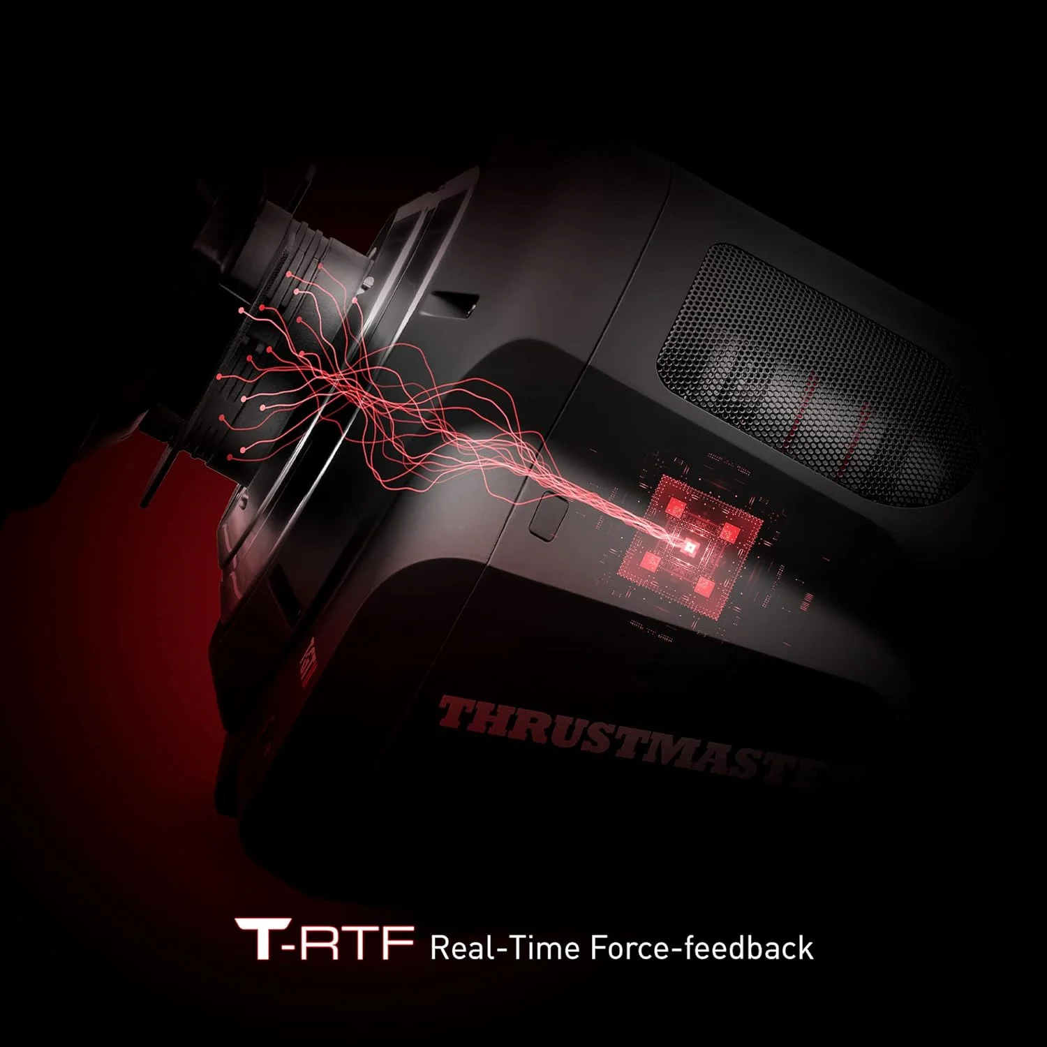فرمان مسابقه Thrustmaster T-GT II به همراه مجموعه 3 پدال، PS5، PS4، PC، بازخورد نیروی بلادرنگ، موتور 40 واتی بدون جاروبک، سیستم دو تسمه، فناوری مغناطیسی، فرمان قابل تعویض