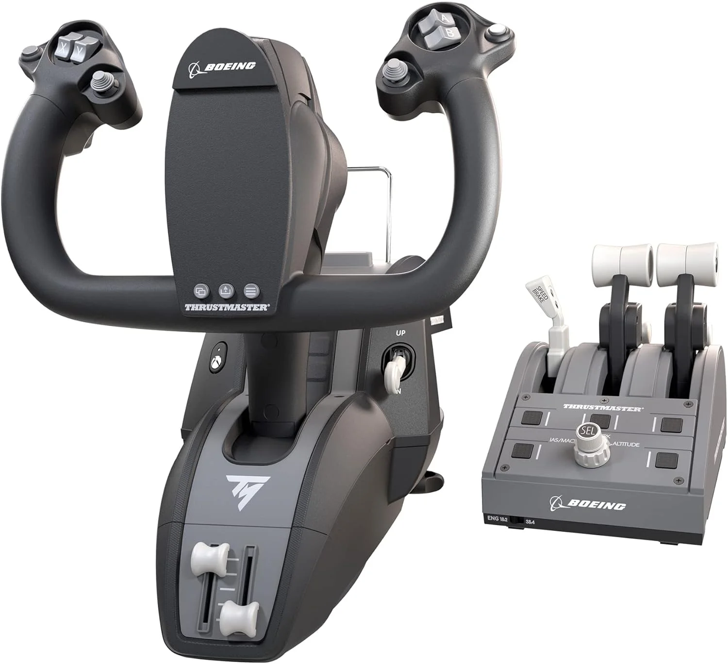 بسته Thrustmaster TCA Yoke - کنترلر پرواز با دقت بالا و کوادرانت دریچه گاز با مجوز رسمی بوئینگ برای PC و Xbox Series X|S