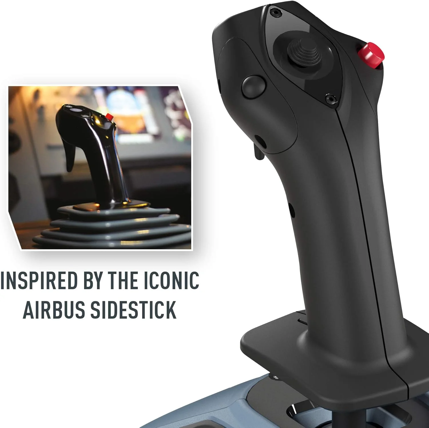 بسته Thrustmaster TCA Officer Airbus Edition - سیستم کنترل پرواز جامع با جوی استیک جانبی و کوادرانت دریچه گاز برای کامپیوتر
