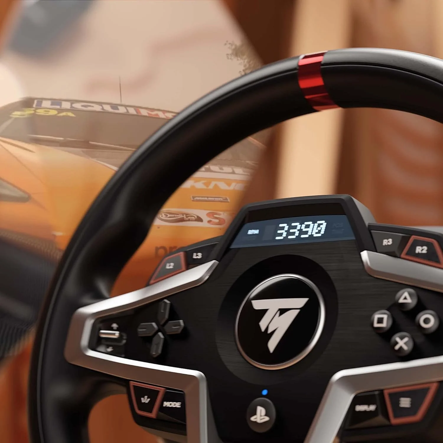 فرمان مسابقه و پدال های مغناطیسی Thrustmaster T248، درایو هیبریدی، شیفترهای پدال مغناطیسی، بازخورد نیروی پویا، صفحه نمایش با اطلاعات مسابقه (PS5، PS4، PC)