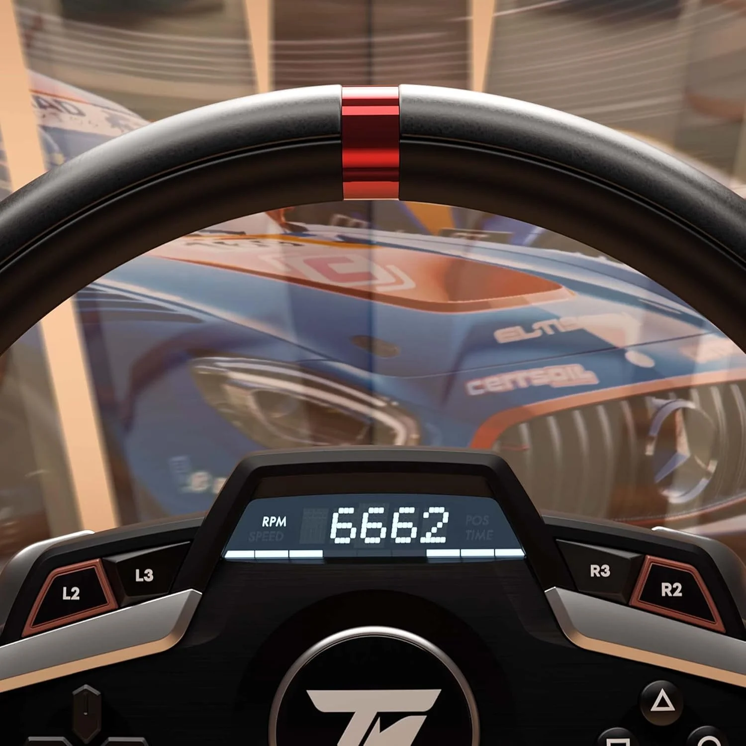 فرمان مسابقه و پدال های مغناطیسی Thrustmaster T248، درایو هیبریدی، شیفترهای پدال مغناطیسی، بازخورد نیروی پویا، صفحه نمایش با اطلاعات مسابقه (PS5، PS4، PC)