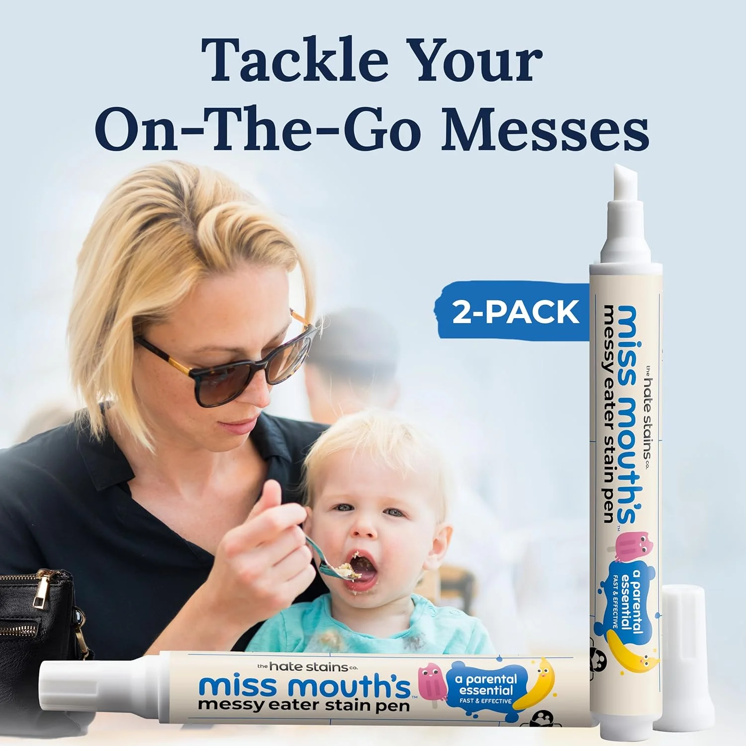 قلم لکه بر Miss Mouth's Messy Eater، بسته 2 عددی - ضروری برای نوزادان و کودکان نوپا - ضروری برای مسافرت و گردش قلم لکه بر Miss Mouth's Messy Eater، بسته 2 عددی - ضروری برای نوزادان و کودکان نوپا - ضروری برای مسافرت و گردش