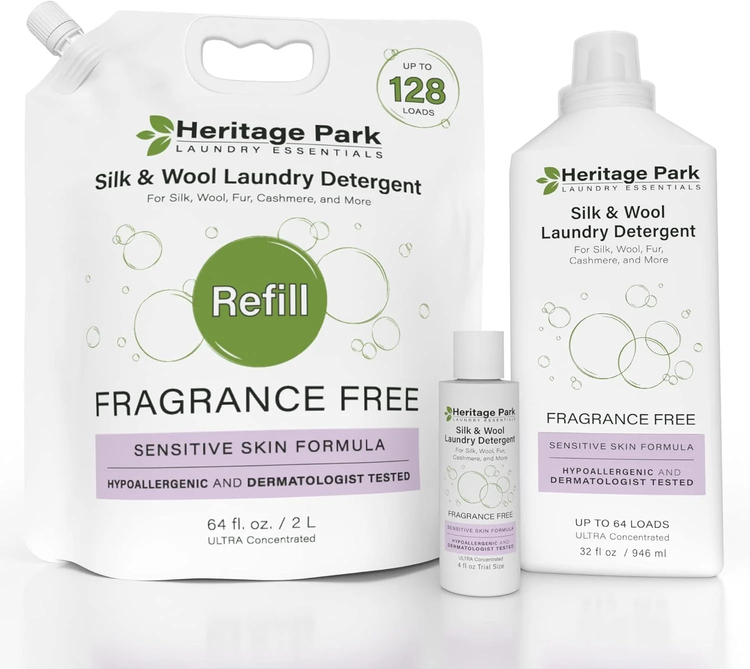مایع لباسشویی بدون عطر، ضد حساسیت، pH خنثی، ابریشم و پشم Heritage Park - تست شده توسط متخصص پوست، مناسب پوست حساس، بدون آنزیم، غلیظ تا 64 بار شستشو (946 میلی لیتر) مایع لباسشویی بدون عطر، ضد حساسیت، pH خنثی، ابریشم و پشم Heritage Park - تست شده توسط متخصص پوست، مناسب پوست حساس، بدون آنزیم، غلیظ تا 64 بار شستشو (946 میلی لیتر)