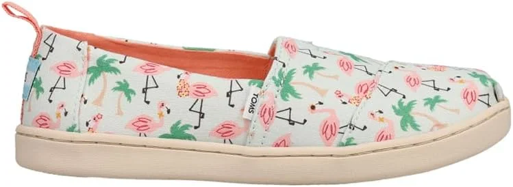 کفش تخت دخترانه TOMS Kids Alpargata طرح فلامینگو هاوایی - سفید کفش تخت دخترانه TOMS Kids Alpargata طرح فلامینگو هاوایی - سفید
