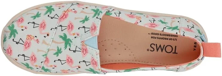 کفش تخت دخترانه TOMS Kids Alpargata طرح فلامینگو هاوایی - سفید کفش تخت دخترانه TOMS Kids Alpargata طرح فلامینگو هاوایی - سفید