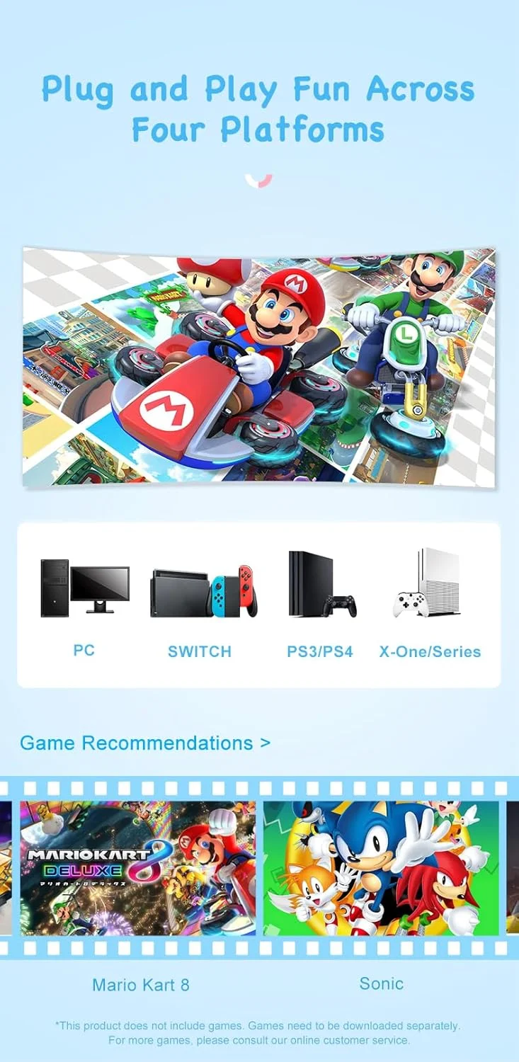 فرمان بازی PXN V3II با پدال، فرمان مسابقه ای 180 درجه برای PC، PS3، PS4، Xbox One، Xbox Series X/S، N-Switch (صورتی) فرمان بازی PXN V3II با پدال، فرمان مسابقه ای 180 درجه برای PC، PS3، PS4، Xbox One، Xbox Series X/S، N-Switch (صورتی)