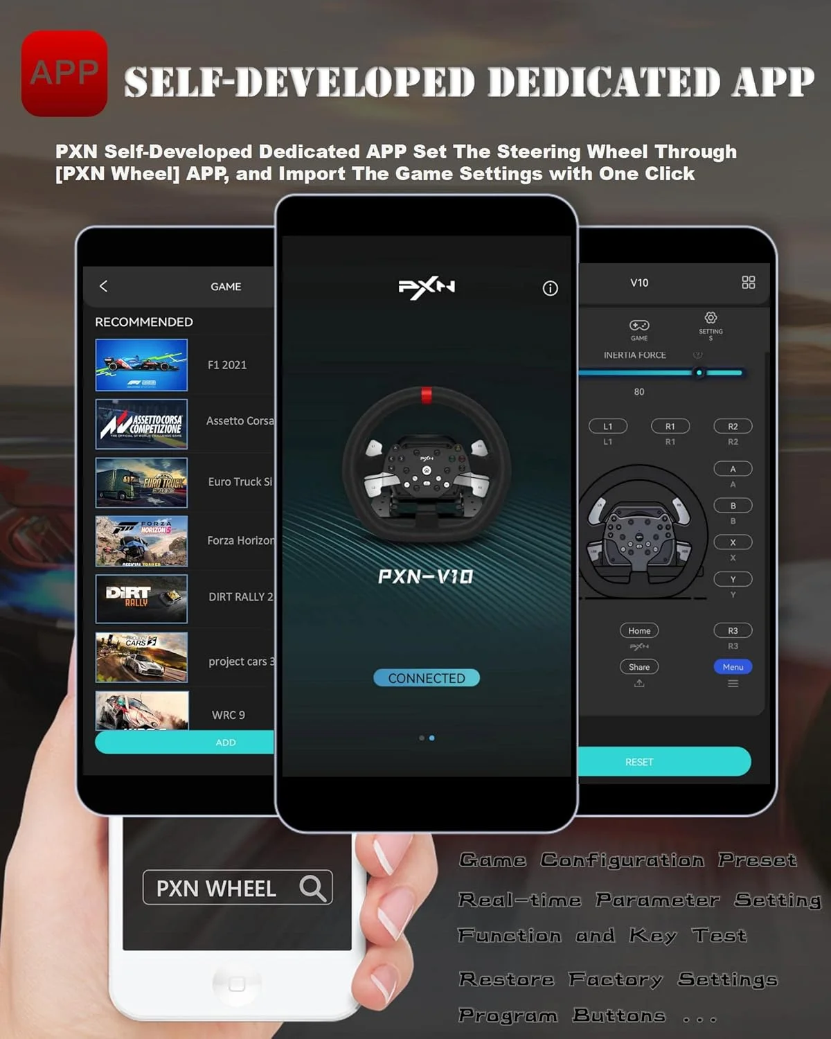فرمان بازی PXN با بازخورد نیرو، فرمان مسابقه V10 با چرخش 270/900 درجه با پدال های خطی قابل تنظیم و دسته دنده 6+1 برای بازی های مسابقه ای برای PC، Xbox One، Xbox Series S/X، PS4 (دست دوم - خوب) فرمان بازی PXN با بازخورد نیرو، فرمان مسابقه V10 با چرخش 270/900 درجه با پدال های خطی قابل تنظیم و دسته دنده 6+1 برای بازی های مسابقه ای برای PC، Xbox One، Xbox Series S/X، PS4 (دست دوم - خوب)