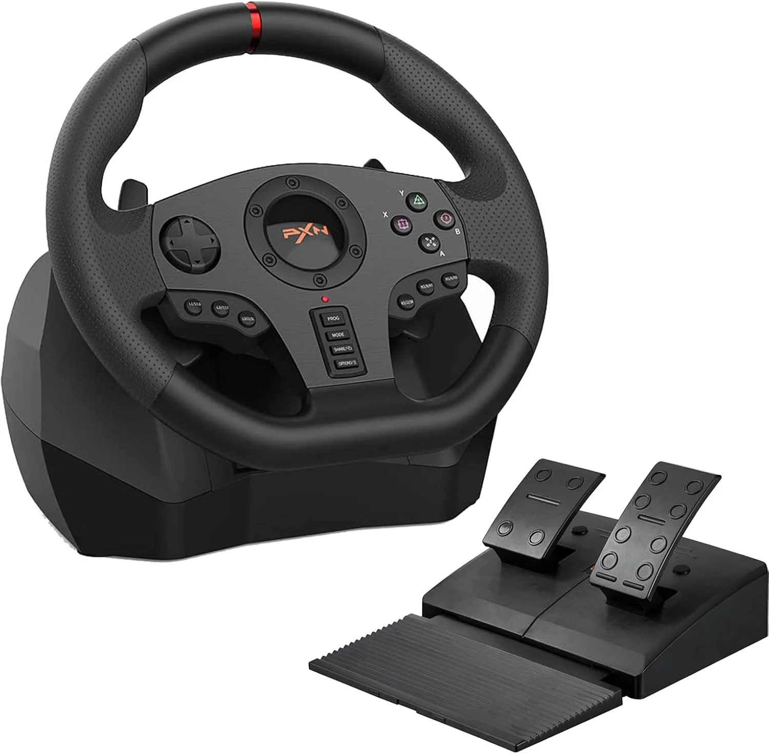 فرمان مسابقه ایکس باکس برای کامپیوتر - PXN-V900 شبیه ساز رانندگی با چرخش 270°/900° استفاده شده - فرمان بازی خوب با پدال برای کامپیوتر، ایکس باکس وان، ایکس باکس سری S/X، PS4، PS3، نینتندو سوییچ، اندروید تی وی