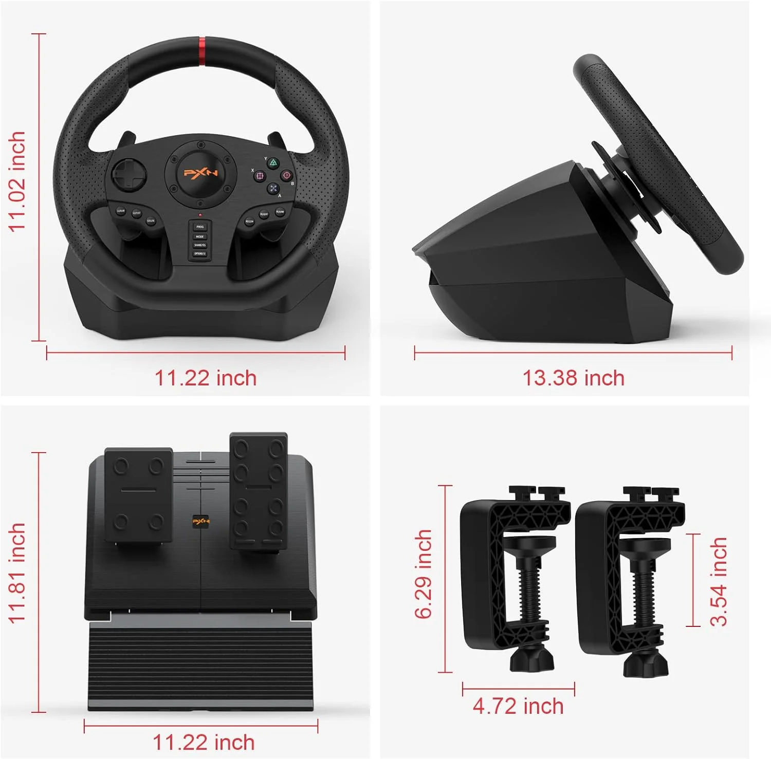 فرمان مسابقه ایکس باکس برای کامپیوتر - PXN-V900 شبیه ساز رانندگی با چرخش 270°/900° استفاده شده - فرمان بازی خوب با پدال برای کامپیوتر، ایکس باکس وان، ایکس باکس سری S/X، PS4، PS3، نینتندو سوییچ، اندروید تی وی فرمان مسابقه ایکس باکس برای کامپیوتر - PXN-V900 شبیه ساز رانندگی با چرخش 270°/900° استفاده شده - فرمان بازی خوب با پدال برای کامپیوتر، ایکس باکس وان، ایکس باکس سری S/X، PS4، PS3، نینتندو سوییچ، اندروید تی وی