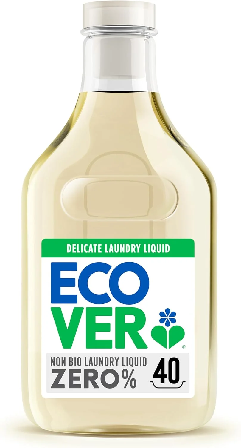 مایع لباسشویی بدون آنزیم Ecover Zero، مایع شستشوی لباس، مناسب پوست های حساس، لباس نوزاد، 1 عدد برای 40 بار شستشو، 1 عدد 1.43 لیتری
