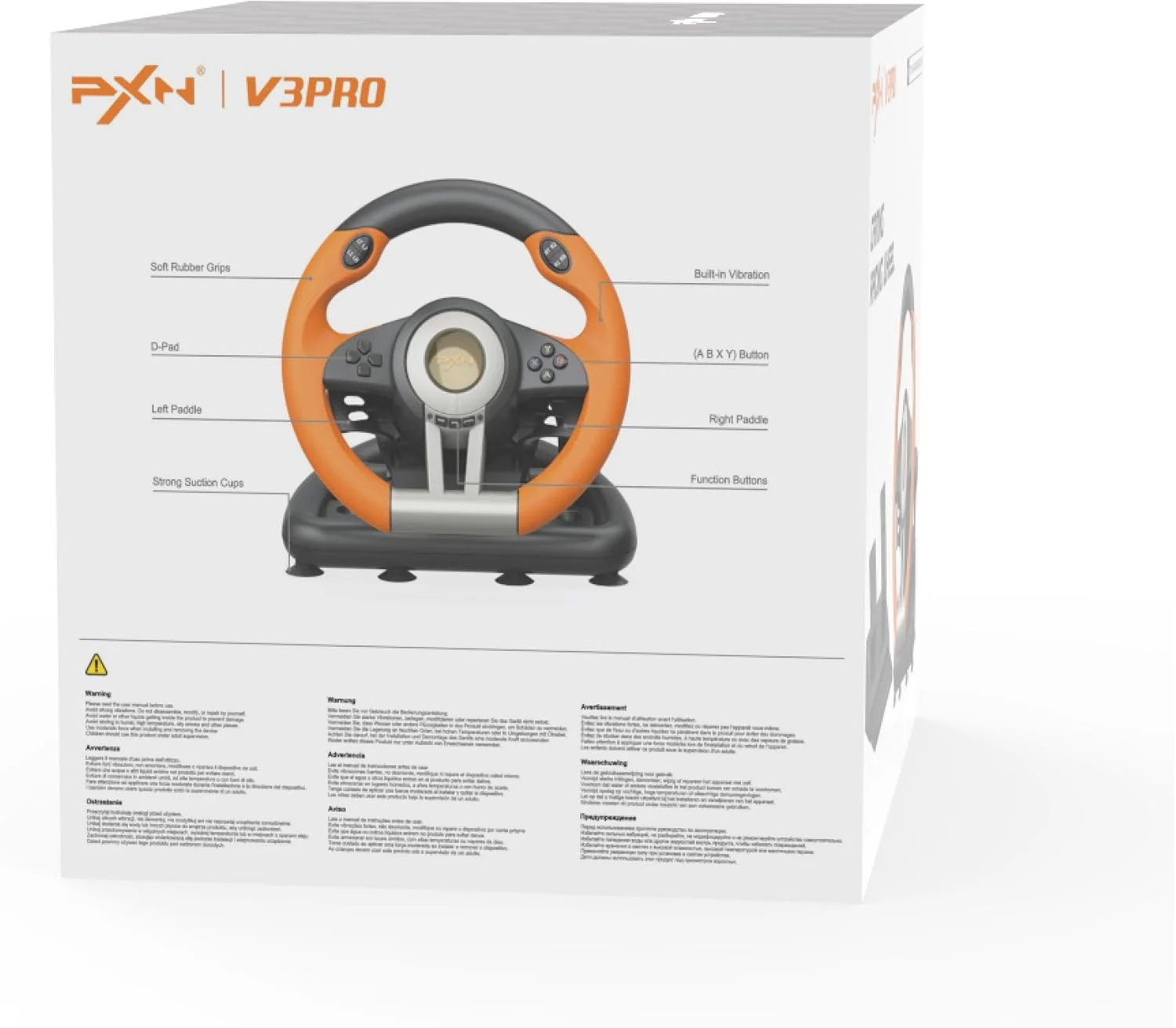 فرمان مسابقه شبیه ساز PXN V900 با پدال، کنترلر رانندگی مسابقه ای 270/900 درجه، سازگار با PC PS3 PS4 Xbox One X|S برای نینتندو سوییچ