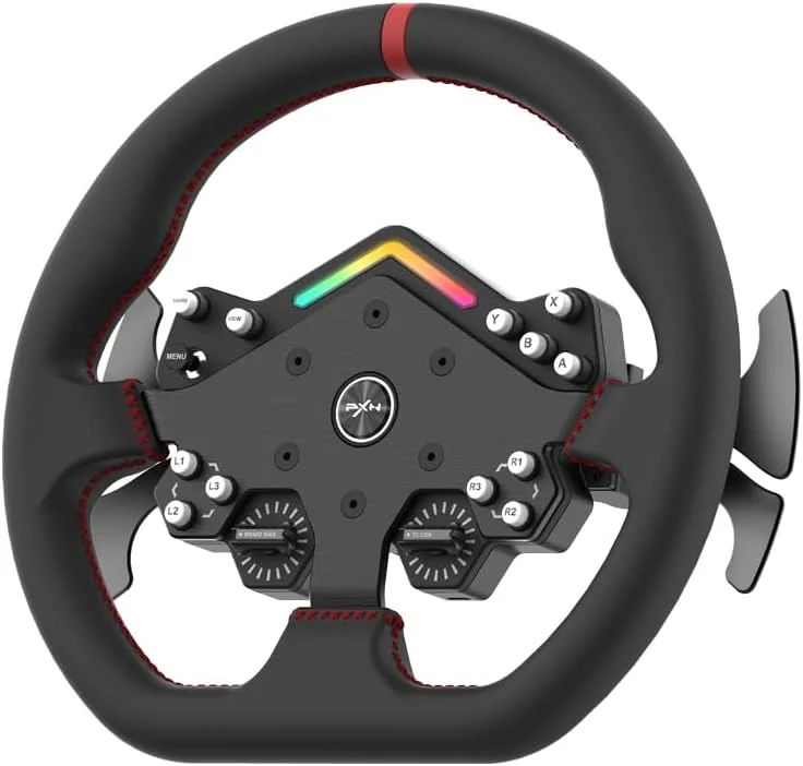فرمان مسابقه PXN V12 Lite Direct Drive Force Feedback - فرمان جداشدنی 11 اینچی، گشتاور 6 نیوتن متر، سازگاری جهانی برای PC، Xbox One، Xbox Series، PS4 و PS5 فرمان مسابقه PXN V12 Lite Direct Drive Force Feedback - فرمان جداشدنی 11 اینچی، گشتاور 6 نیوتن متر، سازگاری جهانی برای PC، Xbox One، Xbox Series، PS4 و PS5