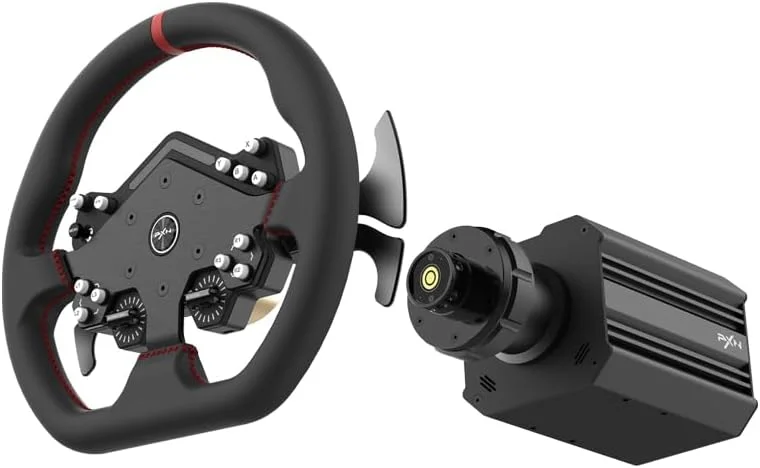 فرمان مسابقه PXN V12 Lite Direct Drive Force Feedback - فرمان جداشدنی 11 اینچی، گشتاور 6 نیوتن متر، سازگاری جهانی برای PC، Xbox One، Xbox Series، PS4 و PS5 فرمان مسابقه PXN V12 Lite Direct Drive Force Feedback - فرمان جداشدنی 11 اینچی، گشتاور 6 نیوتن متر، سازگاری جهانی برای PC، Xbox One، Xbox Series، PS4 و PS5
