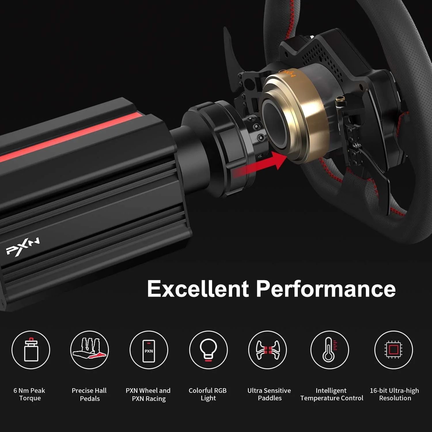 فرمان بازی PXN V12 Lite با پدال، فرمان Direct Drive با گشتاور 6 نیوتن متر، فرمان بازی PC، فرمان FFB برای PS4، Xbox One، Xbox Series X/S فرمان بازی PXN V12 Lite با پدال، فرمان Direct Drive با گشتاور 6 نیوتن متر، فرمان بازی PC، فرمان FFB برای PS4، Xbox One، Xbox Series X/S