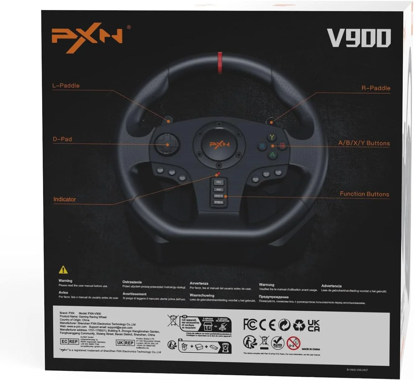 فرمان بازی PXN V900، فرمان مسابقه 270/900 درجه با پدال، بازخورد لرزشی، فرمان بازی برای ایکس باکس وان، PS4، کامپیوتر (Windows 7|9|10|11)، PS3، ایکس باکس سری X|S، نینتندو سوییچ فرمان بازی PXN V900، فرمان مسابقه 270/900 درجه با پدال، بازخورد لرزشی، فرمان بازی برای ایکس باکس وان، PS4، کامپیوتر (Windows 7|9|10|11)، PS3، ایکس باکس سری X|S، نینتندو سوییچ