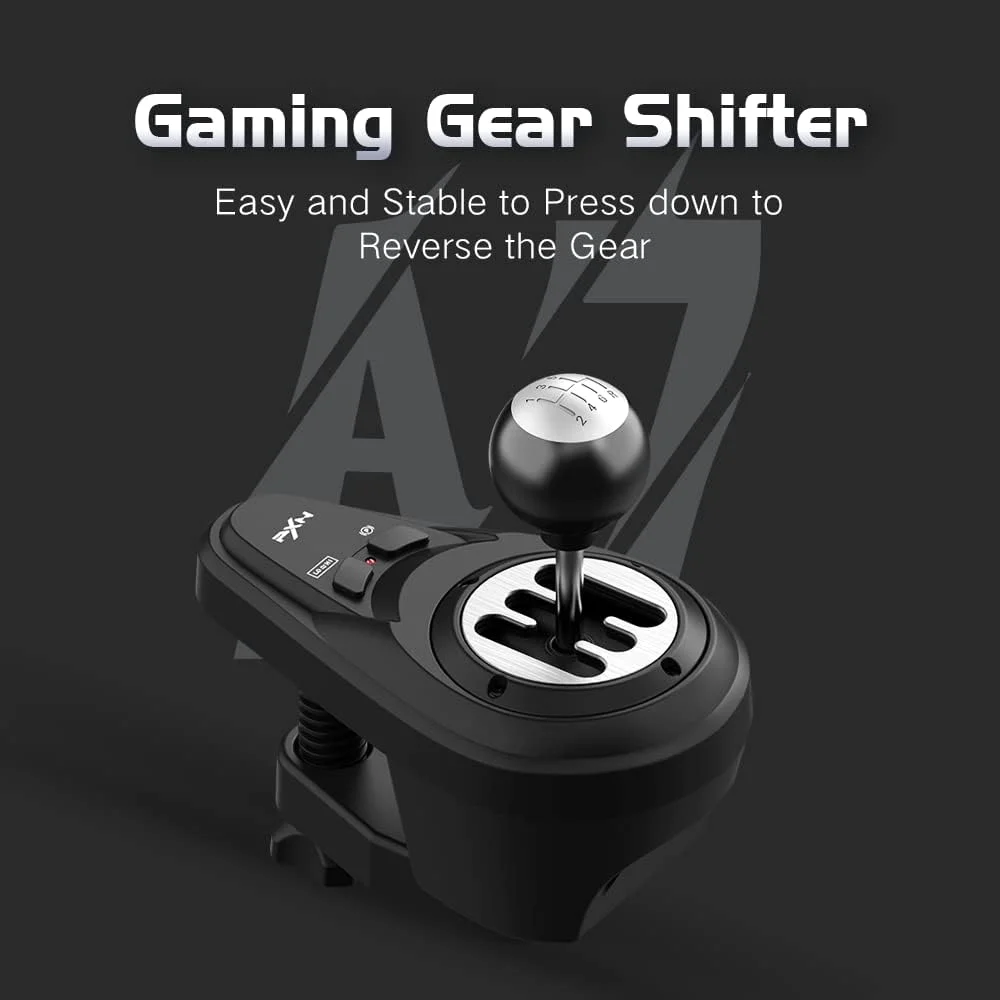 فرمان مسابقه PXN V10 با فیدبک نیرو، چرخش 270°/900° به همراه پدال و اهرم دنده برای PC، Xbox One، Series X/S، PS4