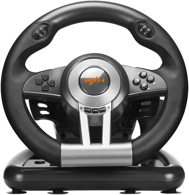 فرمان بازی PXN V3III PC با چرخش 180 درجه، فرمان مسابقه ای USB جهانی با پدال برای PS3، PS4، Xbox One، Xbox Series X/S، Nintendo Switch مشکی (دست دوم - در حد نو) فرمان بازی PXN V3III PC با چرخش 180 درجه، فرمان مسابقه ای USB جهانی با پدال برای PS3، PS4، Xbox One، Xbox Series X/S، Nintendo Switch مشکی (دست دوم - در حد نو)