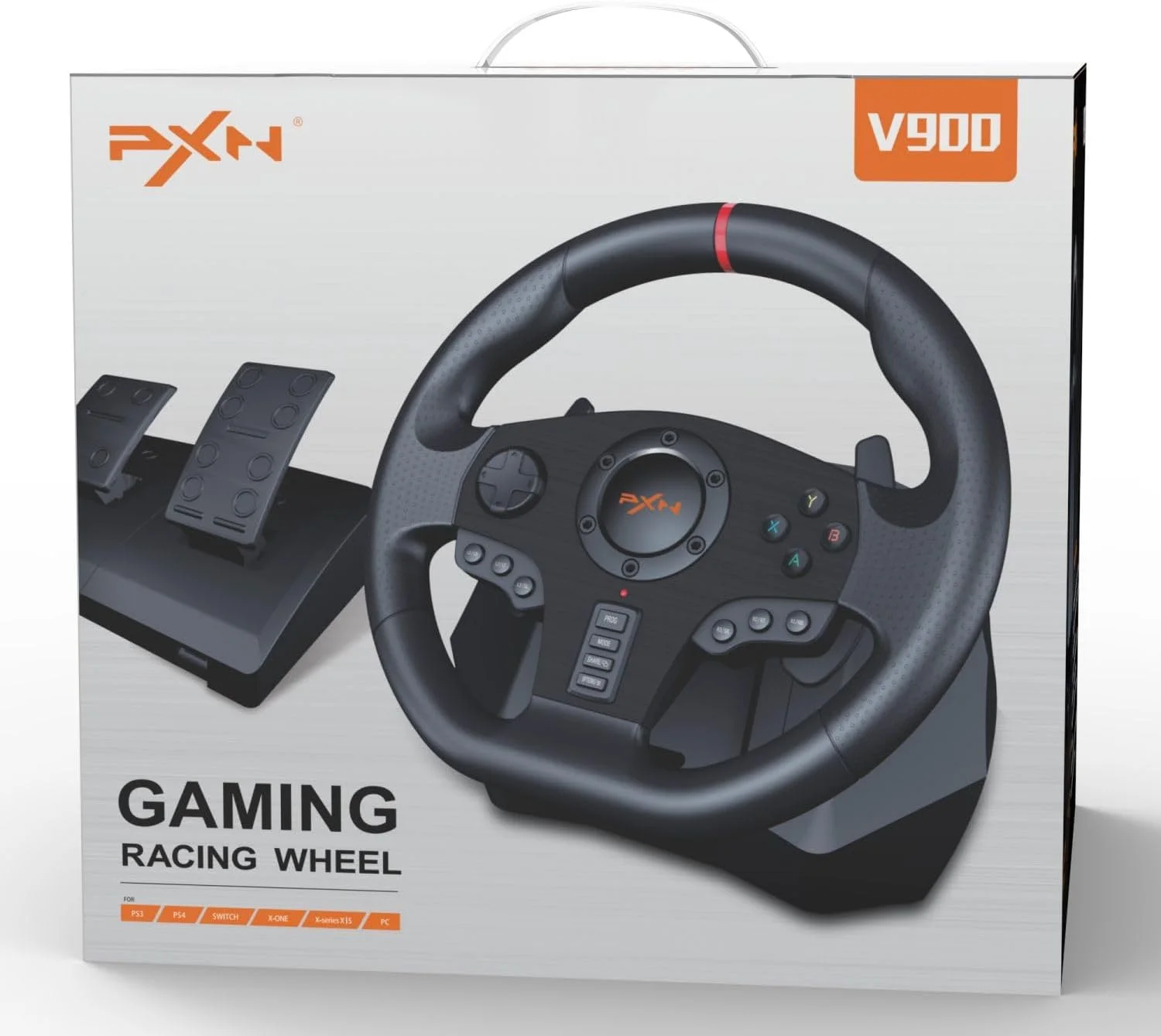 فرمان و پدال بازی PXN V900، فرمان مسابقه با بازخورد لرزشی، فرمان بازی 270/900 درجه برای PC، PS3، PS4، Xbox Series X/S، Xbox One، Nintendo Switch فرمان و پدال بازی PXN V900، فرمان مسابقه با بازخورد لرزشی، فرمان بازی 270/900 درجه برای PC، PS3، PS4، Xbox Series X/S، Xbox One، Nintendo Switch