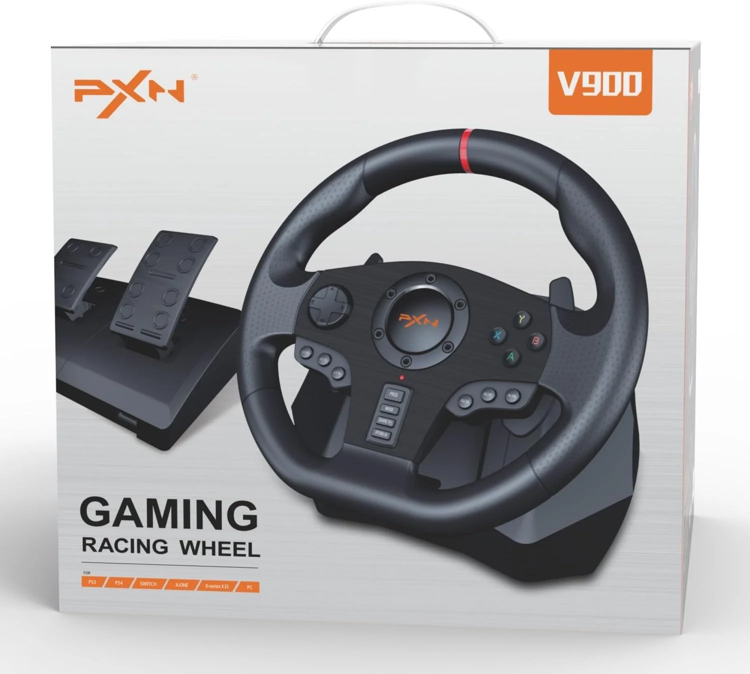 فرمان و پدال بازی PXN V900، فرمان مسابقه با بازخورد لرزشی، فرمان بازی 270/900 درجه برای PC، PS3، PS4، Xbox Series X/S، Xbox One، Nintendo Switch فرمان و پدال بازی PXN V900، فرمان مسابقه با بازخورد لرزشی، فرمان بازی 270/900 درجه برای PC، PS3، PS4، Xbox Series X/S، Xbox One، Nintendo Switch