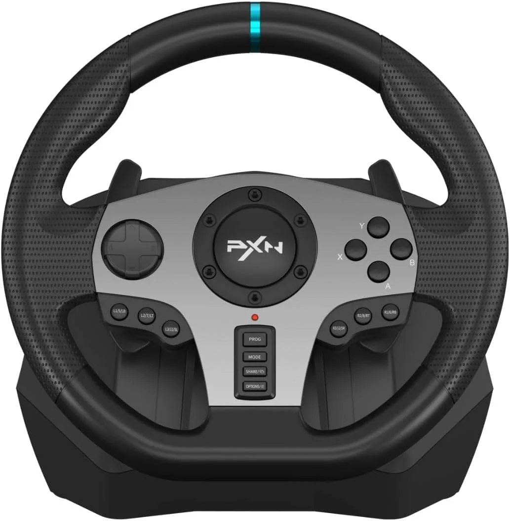 فرمان بازی، فرمان مسابقه PXN V9 با پدال و شیفتر، فرمان 270/900 درجه با برنامه ابزار، بازخورد لرزشی. فرمان برای PS4، PC، Xbox One، Xbox Series S | X، PS3، Nintendo Switch. فرمان بازی، فرمان مسابقه PXN V9 با پدال و شیفتر، فرمان 270/900 درجه با برنامه ابزار، بازخورد لرزشی. فرمان برای PS4، PC، Xbox One، Xbox Series S | X، PS3، Nintendo Switch.