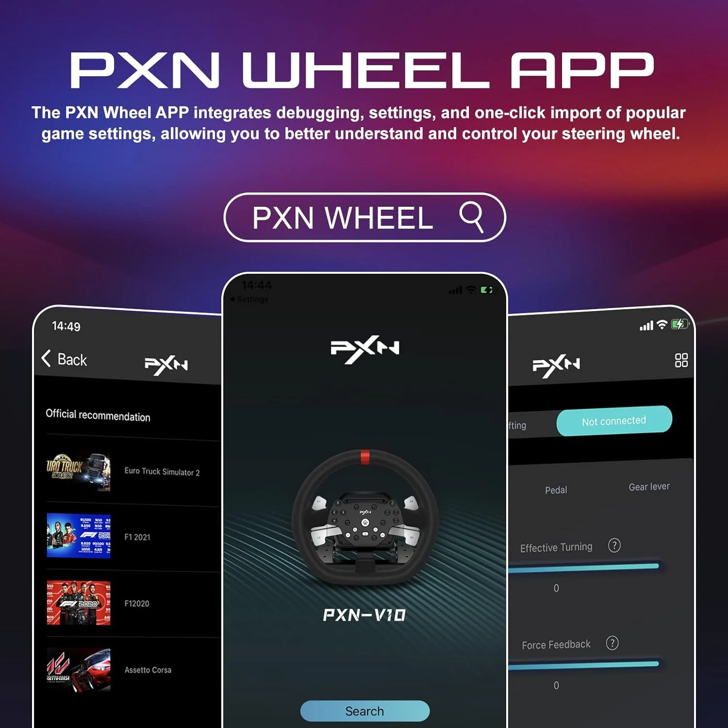 فرمان بازی PXN برای کامپیوتر، فرمان مسابقه ای فیدبک نیروی V10 با چرخش 270/900 درجه به همراه پدال های خطی قابل تنظیم و دسته دنده 6+1، فرمان بازی مسابقه ای برای Xbox Series S/X، Xbox One، PS4 فرمان بازی PXN برای کامپیوتر، فرمان مسابقه ای فیدبک نیروی V10 با چرخش 270/900 درجه به همراه پدال های خطی قابل تنظیم و دسته دنده 6+1، فرمان بازی مسابقه ای برای Xbox Series S/X، Xbox One، PS4