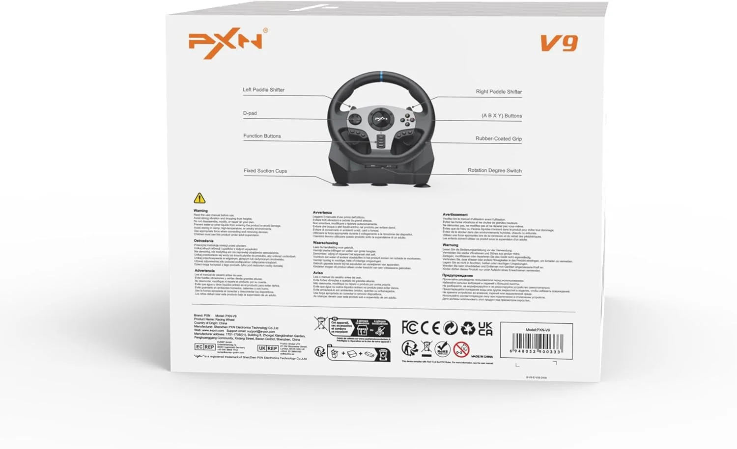 فرمان بازی، فرمان مسابقه PXN V9 با پدال و شیفتر، فرمان 270/900 درجه با برنامه ابزار، بازخورد لرزشی. فرمان برای PS4، PC، Xbox One، Xbox Series S | X، PS3، Nintendo Switch. فرمان بازی، فرمان مسابقه PXN V9 با پدال و شیفتر، فرمان 270/900 درجه با برنامه ابزار، بازخورد لرزشی. فرمان برای PS4، PC، Xbox One، Xbox Series S | X، PS3، Nintendo Switch.