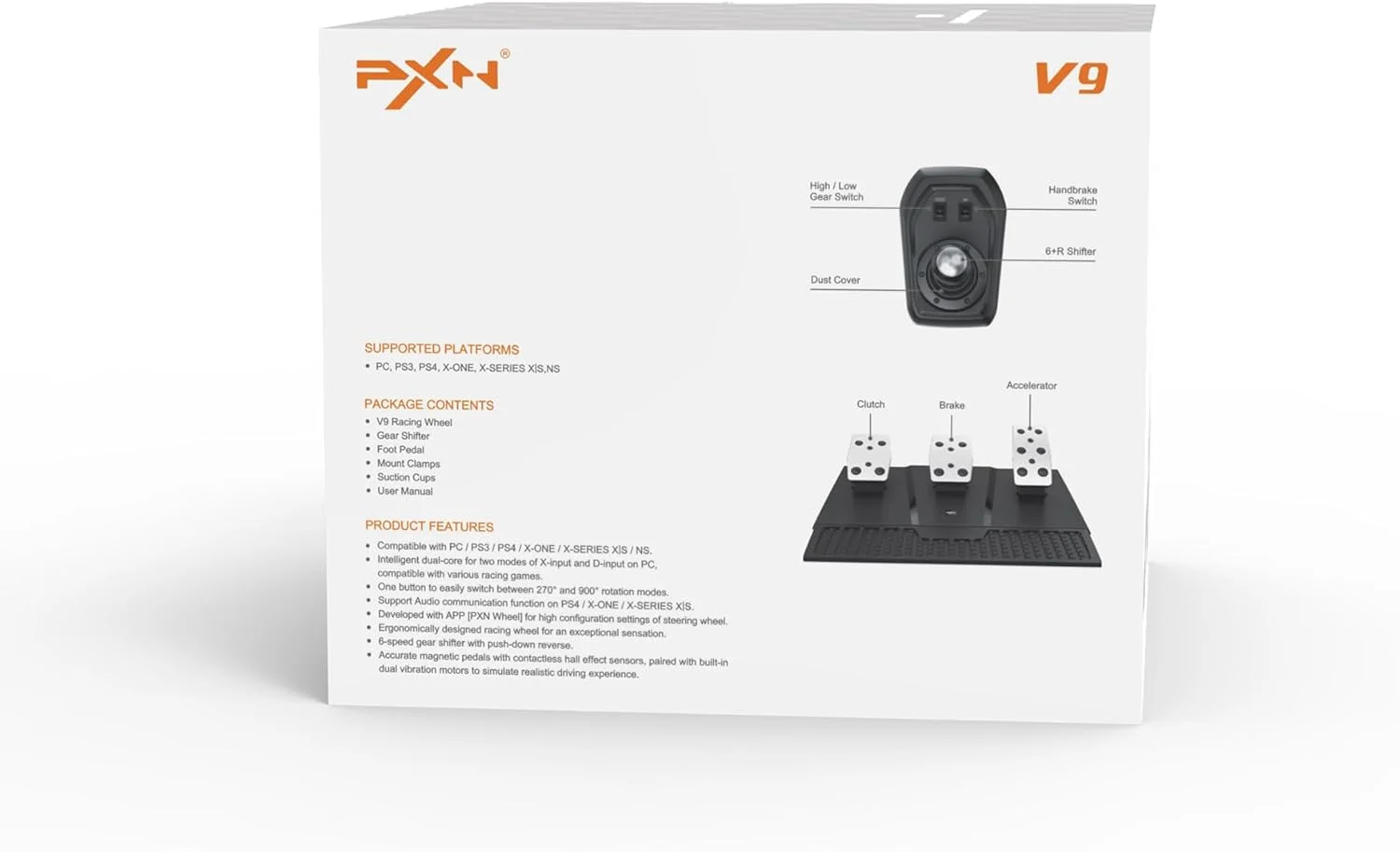 فرمان بازی، فرمان مسابقه PXN V9 با پدال و شیفتر، فرمان 270/900 درجه با برنامه ابزار، بازخورد لرزشی. فرمان برای PS4، PC، Xbox One، Xbox Series S | X، PS3، Nintendo Switch. فرمان بازی، فرمان مسابقه PXN V9 با پدال و شیفتر، فرمان 270/900 درجه با برنامه ابزار، بازخورد لرزشی. فرمان برای PS4، PC، Xbox One، Xbox Series S | X، PS3، Nintendo Switch.